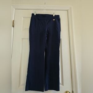 INC International Concepts Navy Straight Leg Tummy Control Pants 10P